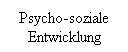 Textfeld: Psycho-soziale Entwicklung
